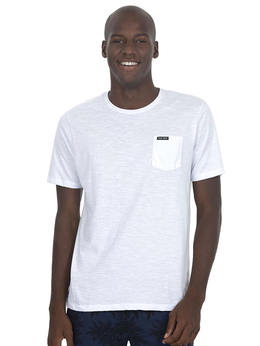 Camiseta Lavada Flamê Polo Wear Branco 136340 Menor preço em Camiseta Lavada Flamê Polo Wear Branco 136340