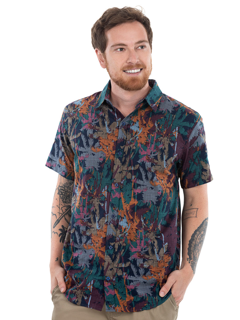 renner camisa masculina estampada