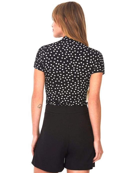 blusa poa gola alta