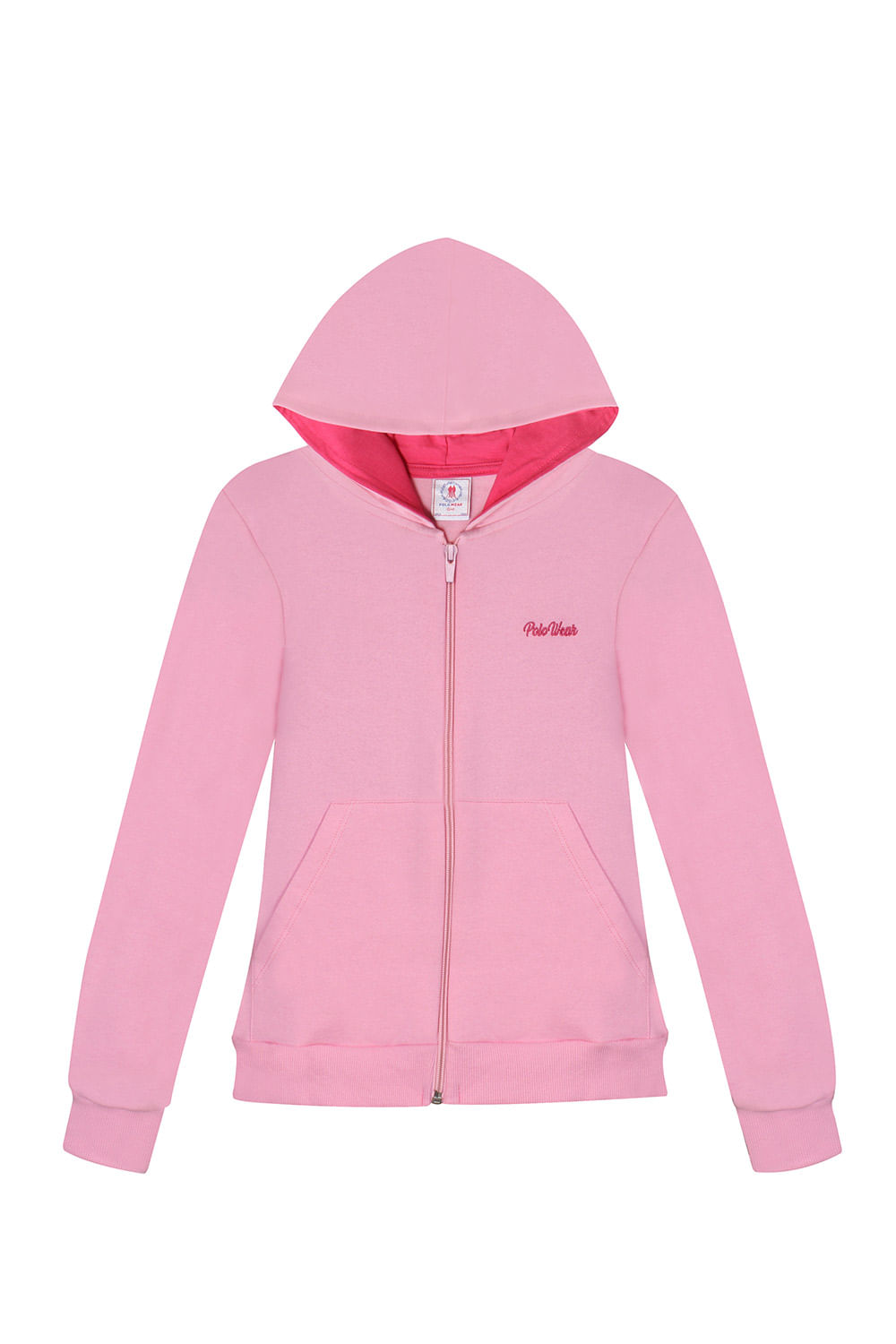 Jaqueta Infantil Feminina Moletom Bolso Rosa Claro Polo Wear Menor preço em Jaqueta Infantil Feminina Moletom Bolso Rosa Claro Polo Wear