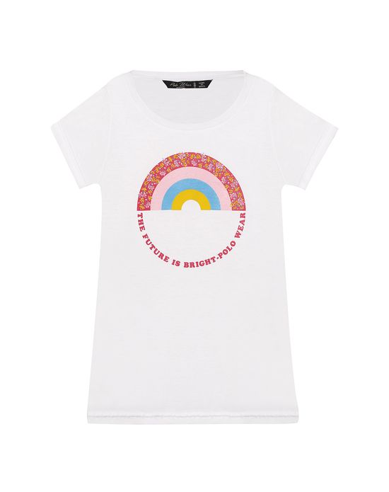 Camiseta Infantil Feminina The Future Is Bright Branco Polo Wear Polowear Homolog Camiseta Infantil Feminina The Future Is Bright Branco Polo Wear Polowear Homolog