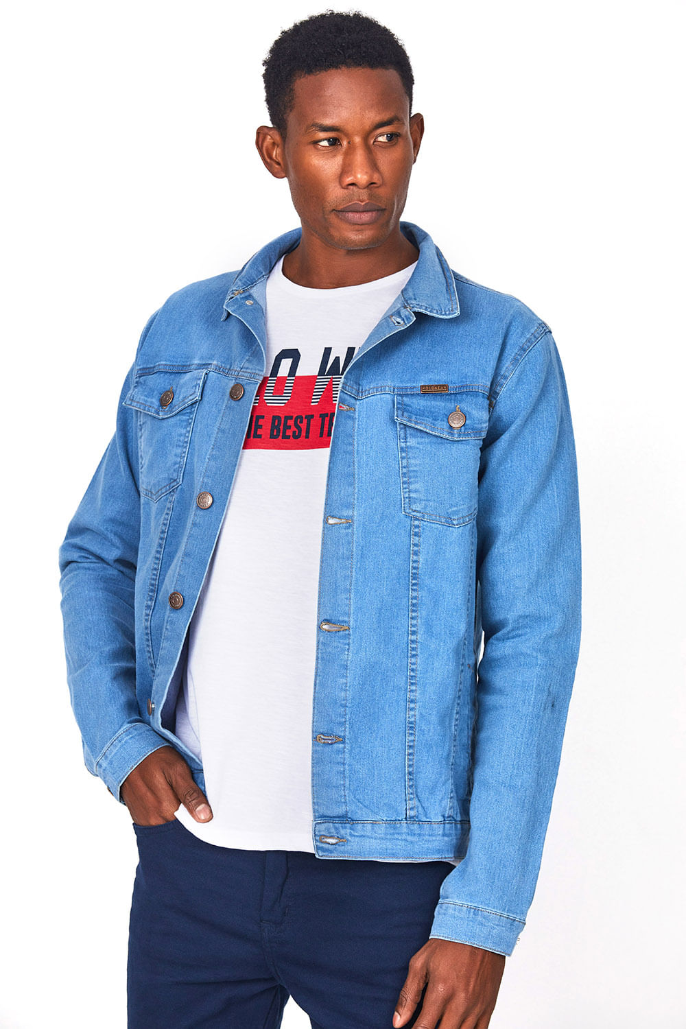 Jaqueta Tradicional Polo Wear Jeans Claro Menor preço em Jaqueta Tradicional Polo Wear Jeans Claro