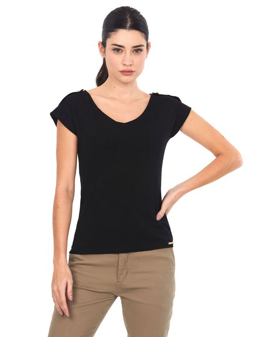 Polo Wear Blusa Blusa Martingale Ombro Polo Wear Preto polowear