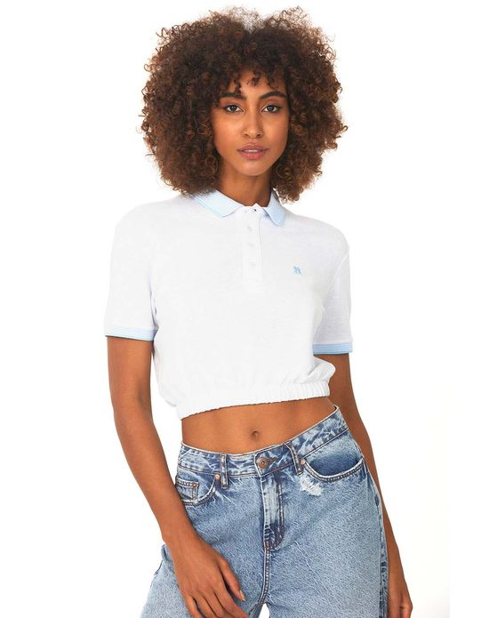 cropped polo shirt