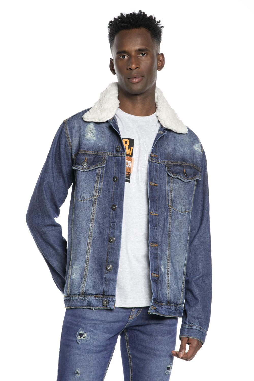 Jaqueta Jeans Forrada Masculina Denim Jaqueta Masculina Com