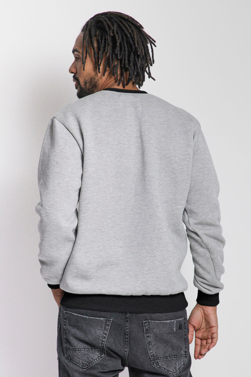 Moletom Cinza Blusa Moletom Lisa Masculina Moletom Liso Masculino