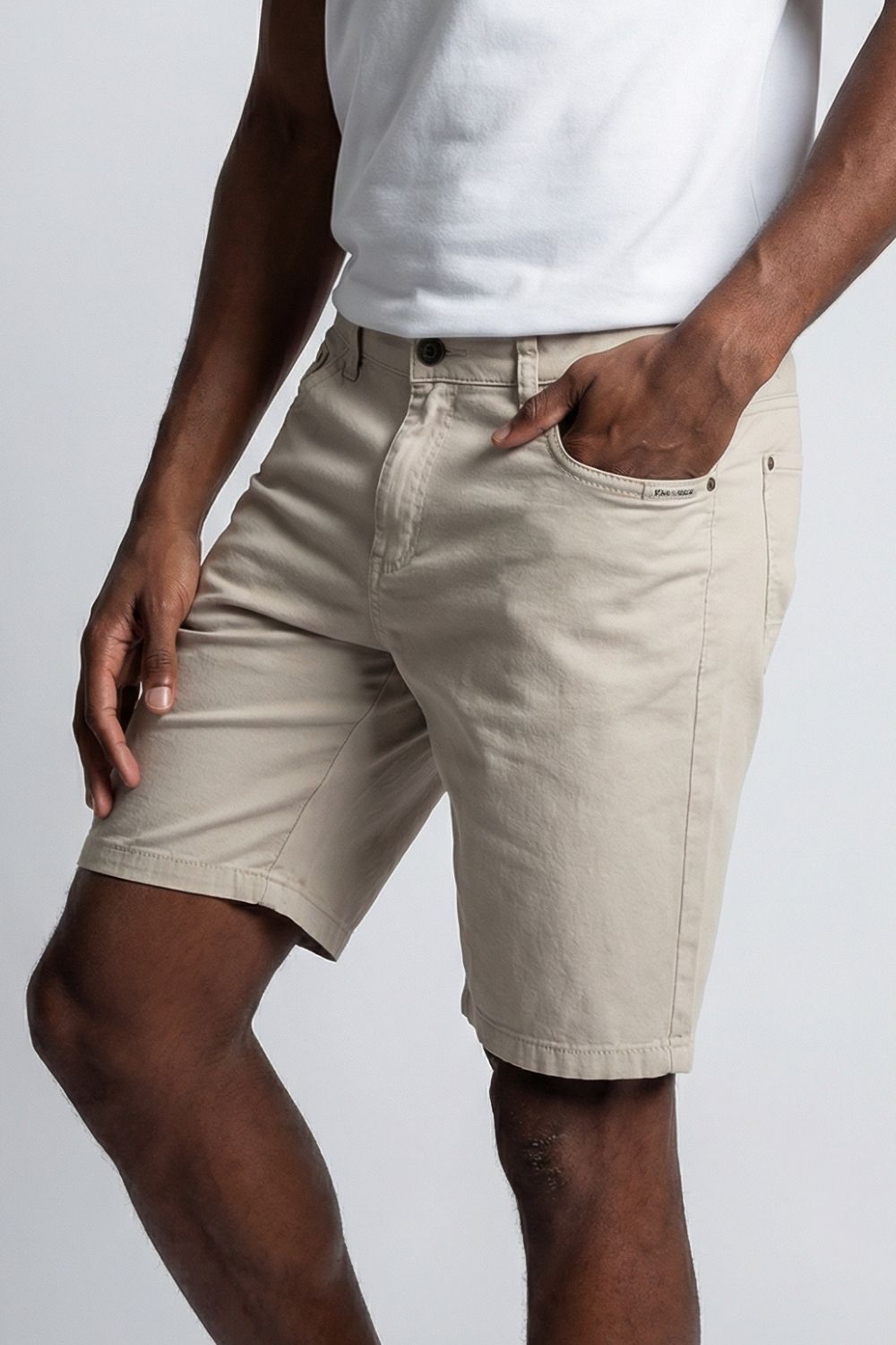 Bermuda Sarja Básica Polo Wear Bege Claro