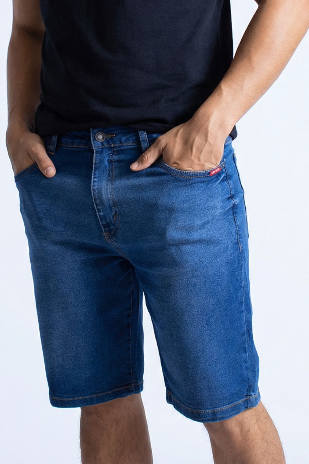 Bermuda Jeans Masculina Slim Power Polo Wear Jeans Médio