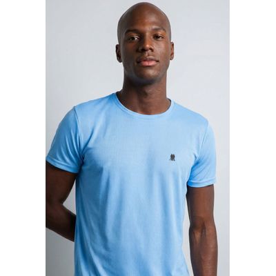 Camiseta Masculina Pw Sports Lisa Polo Wear Azul Claro