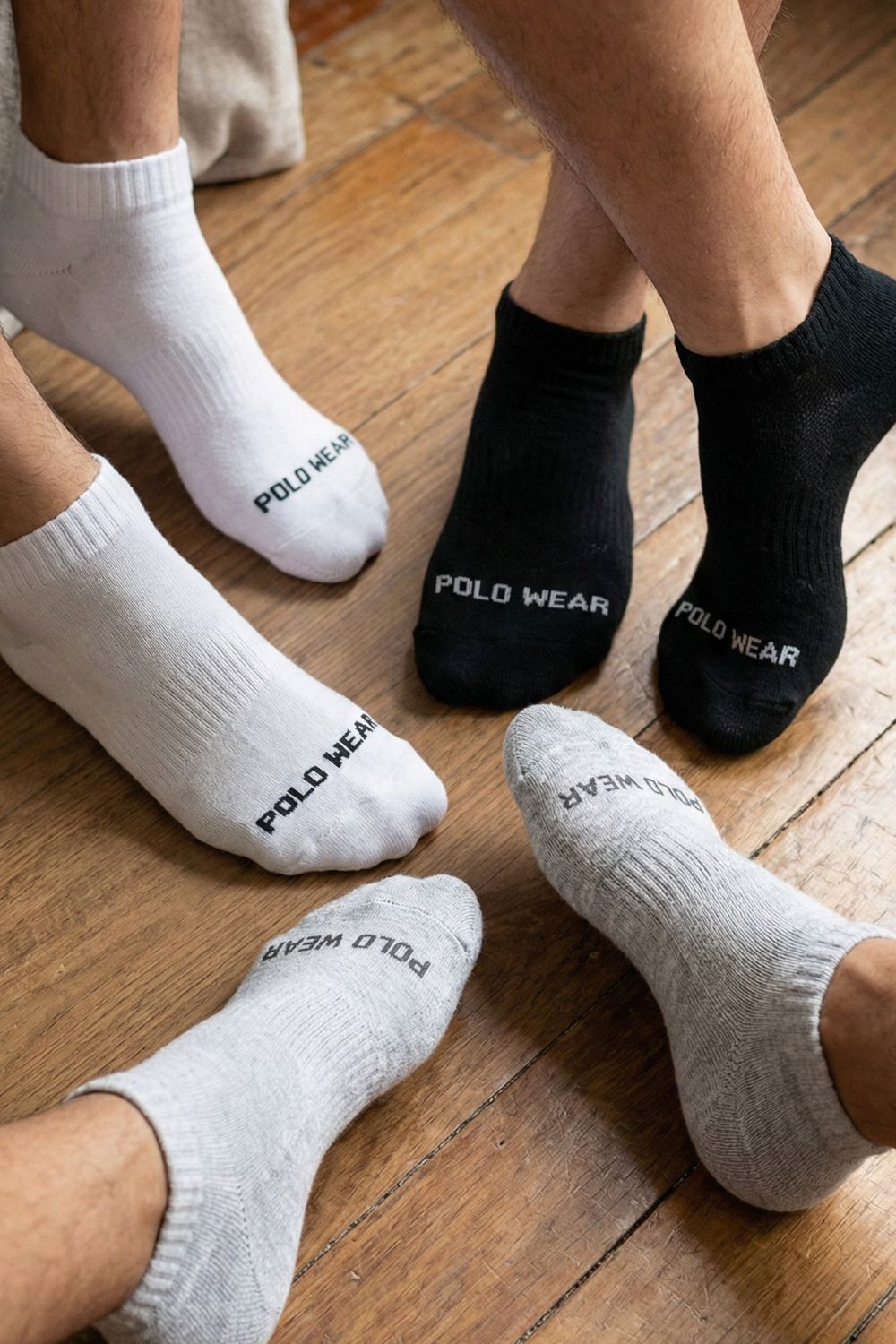 Kit 12 Pares de Meias Cano Curto Polo Wear Sortido