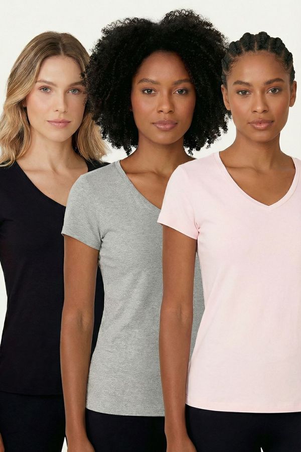 Kit 3 Camisetas Premium Femininas Polo Wear Sortido G