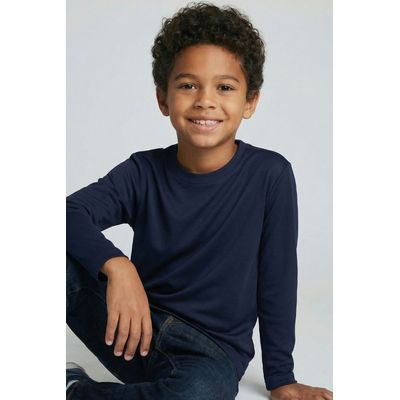 Camiseta UV Infantil Polo Wear Azul Escuro