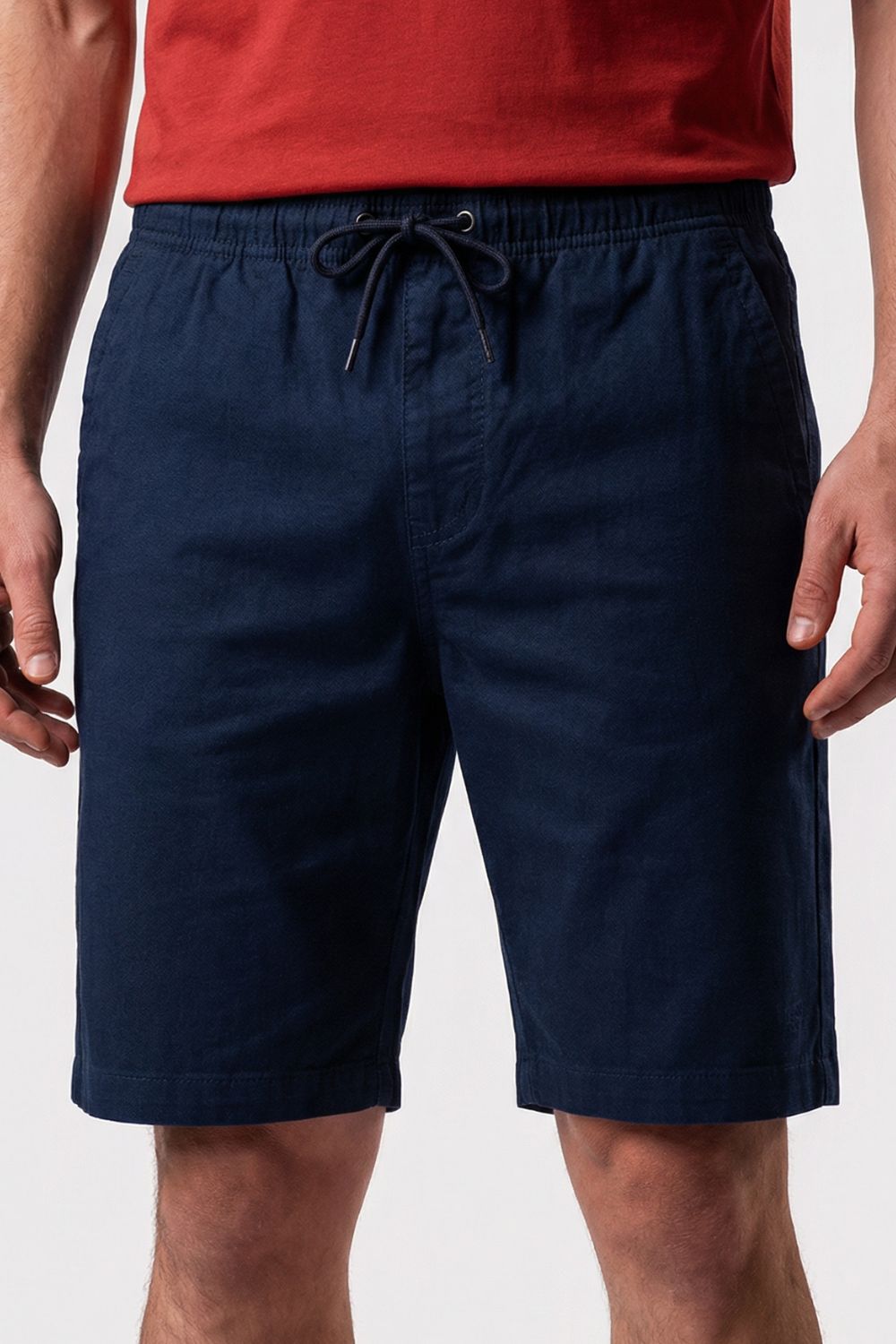 Bermuda Sarja Cós Elástico Conforto Polo Wear Marinho