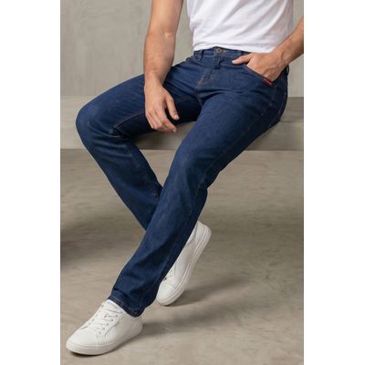 Calça Jeans Slim Confortável Polo Wear Jeans Escuro