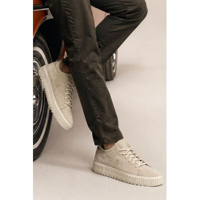 Tênis Casual Camurça Conforto Premium Polo Wear Off White