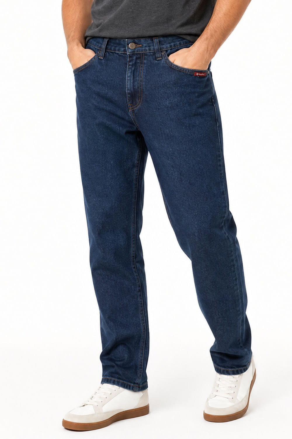 Calça Masculina Jeans Skinny Plus Básico Bordado Polo Wear Jeans Médio