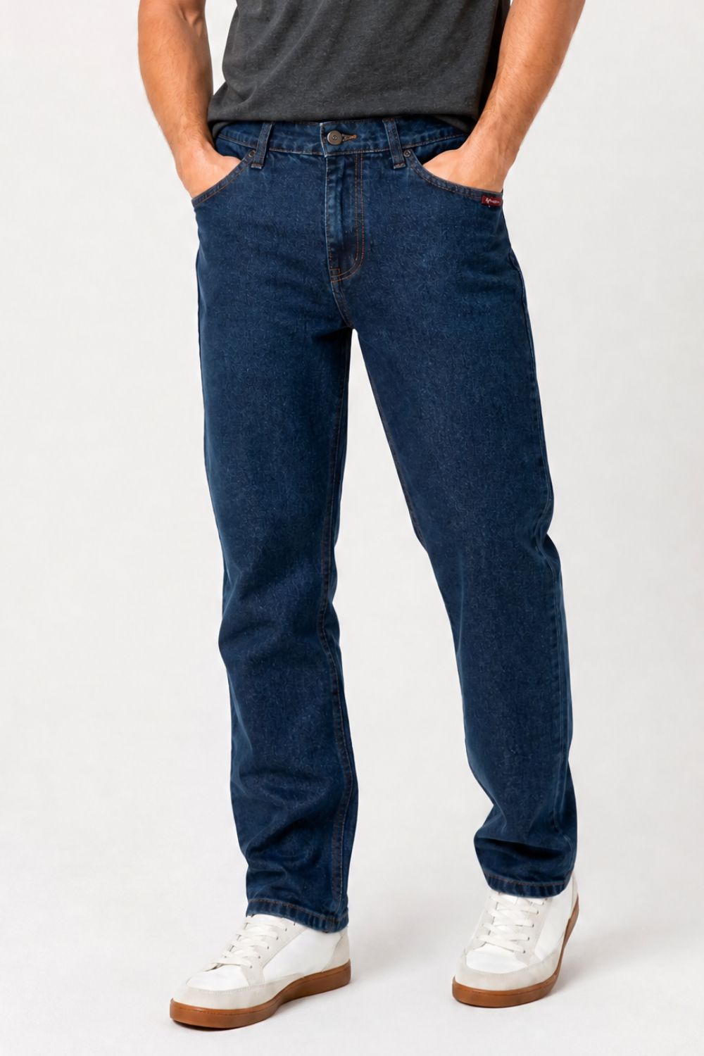 Calça Jeans Regular Básica Confortável Polo Wear Jeans Escuro