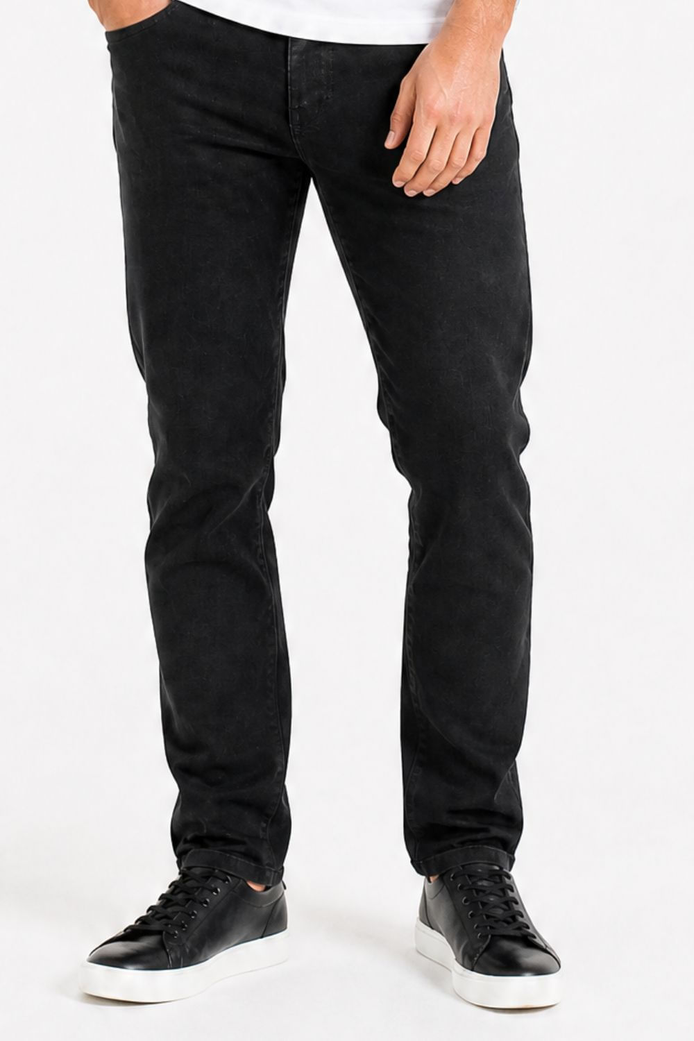 Calça Sarja Slim Básica Confortável Polo Wear Preto