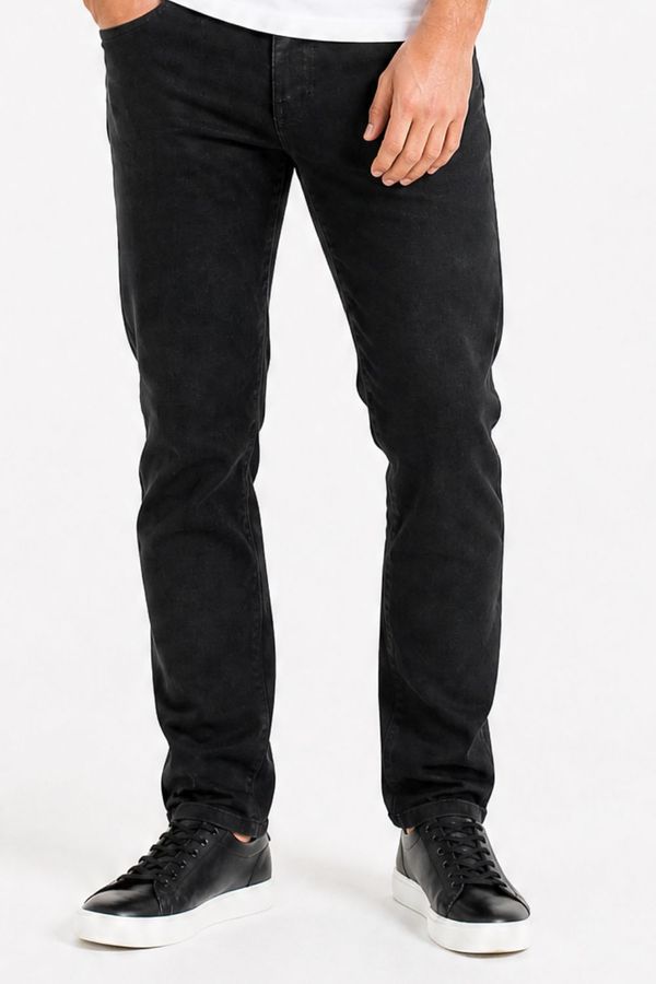 Calça Sarja Slim Básica Confortável Polo Wear Preto 48