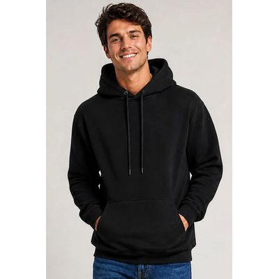 Blusa Moletom Canguru Confortável Polo Wear Preto