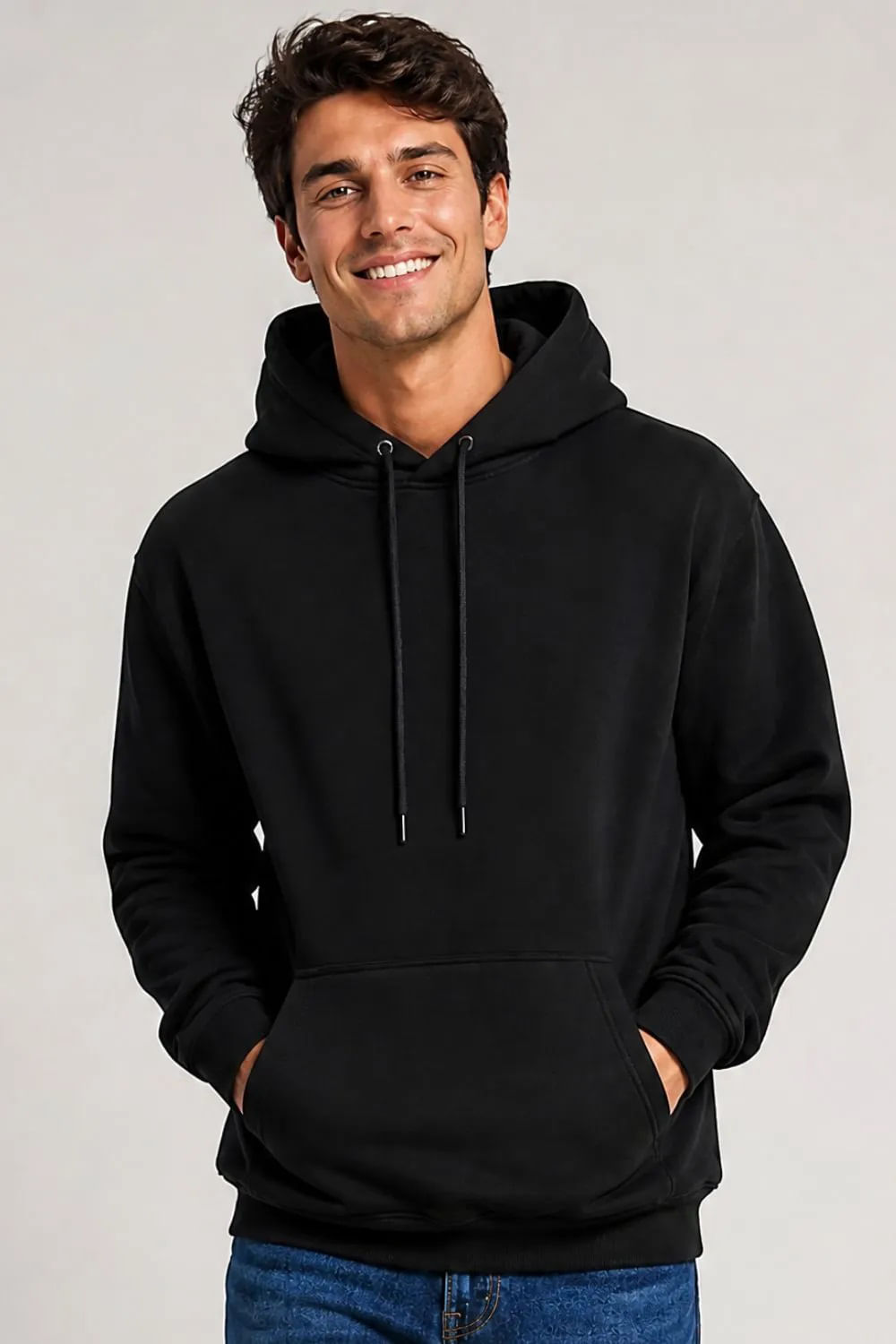 Blusa Moletom Canguru Confortável Polo Wear Preto