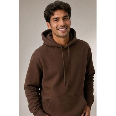 Blusa Moletom Canguru Confortável Polo Wear Marrom
