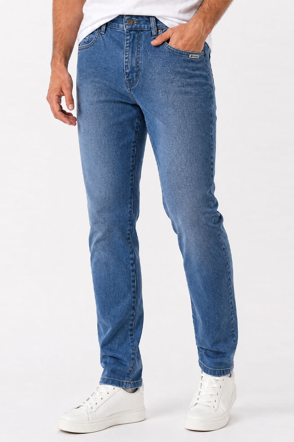 Calça Jeans Slim Básica Polo Wear Jeans Médio