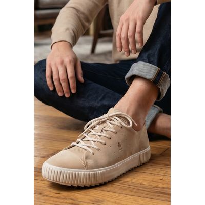 Tênis Casual Camurça Premium Polo Wear Off White