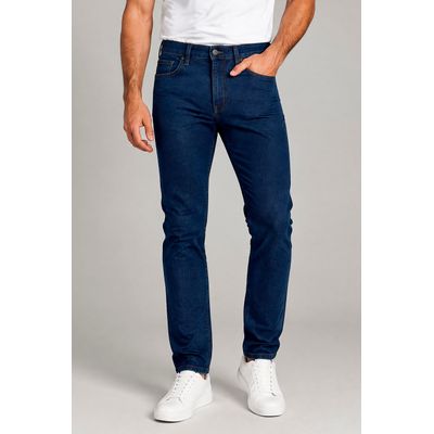 Calça Jeans Slim Básica Versátil Polo Wear Jeans Escuro