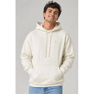 Blusa Moletom Canguru Confortável Polo Wear Off White